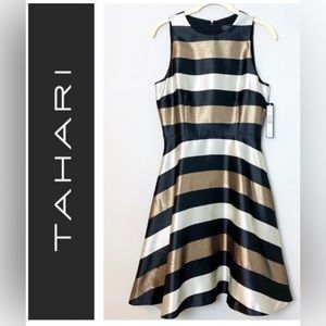 TAHARI Striped Dress